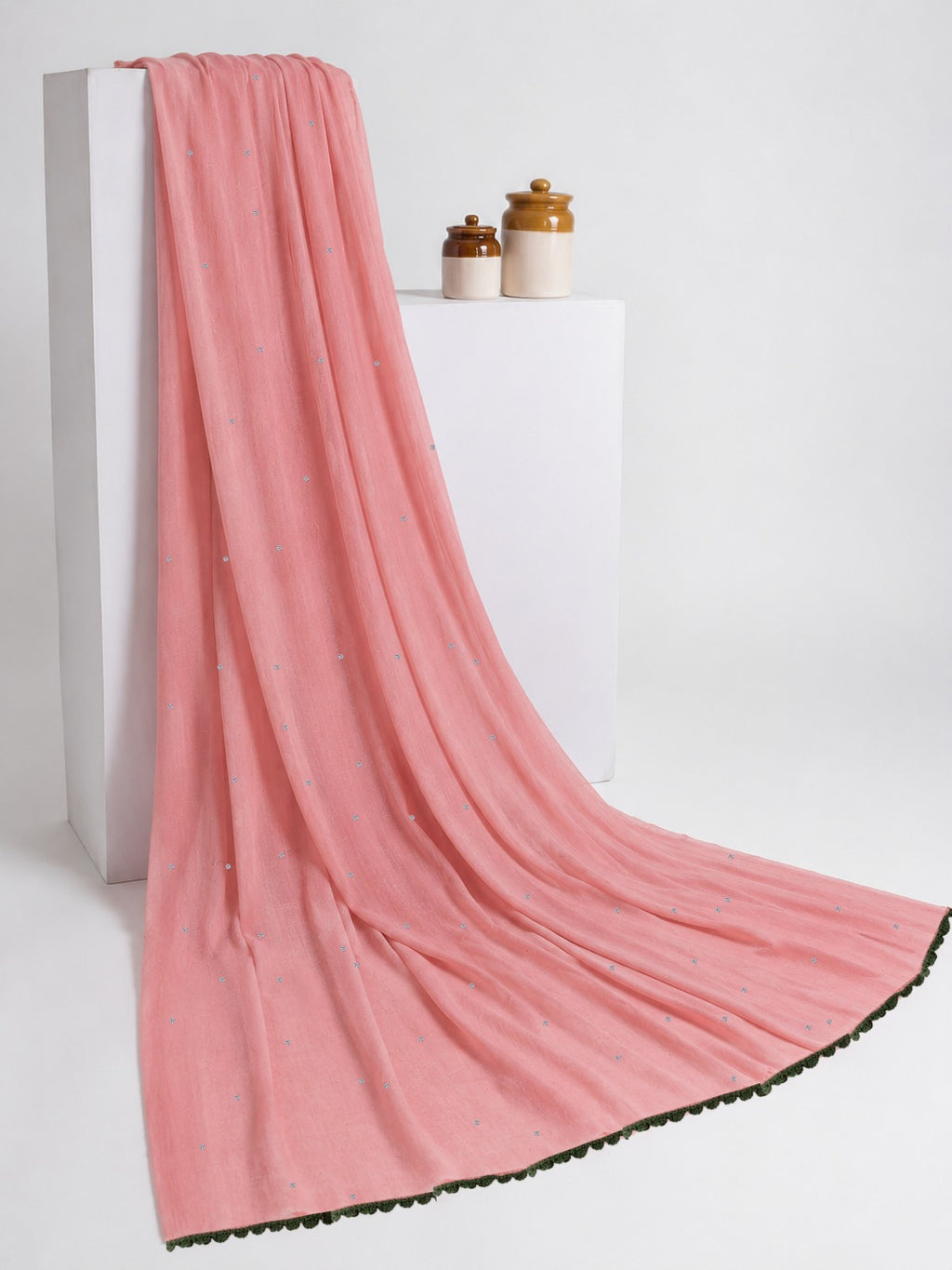 Mull Cotton with mukaish work