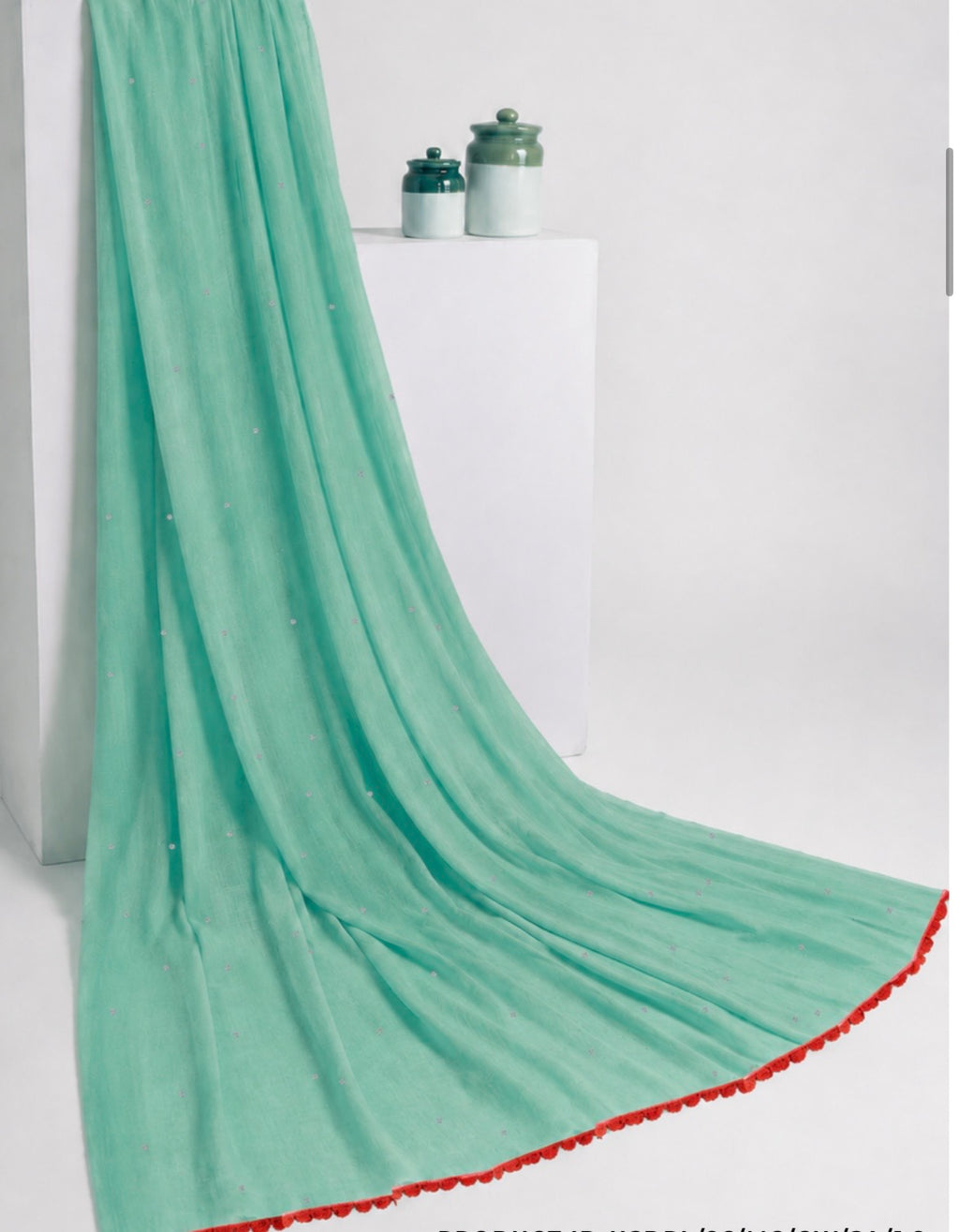 Mull Cotton with mukaish work