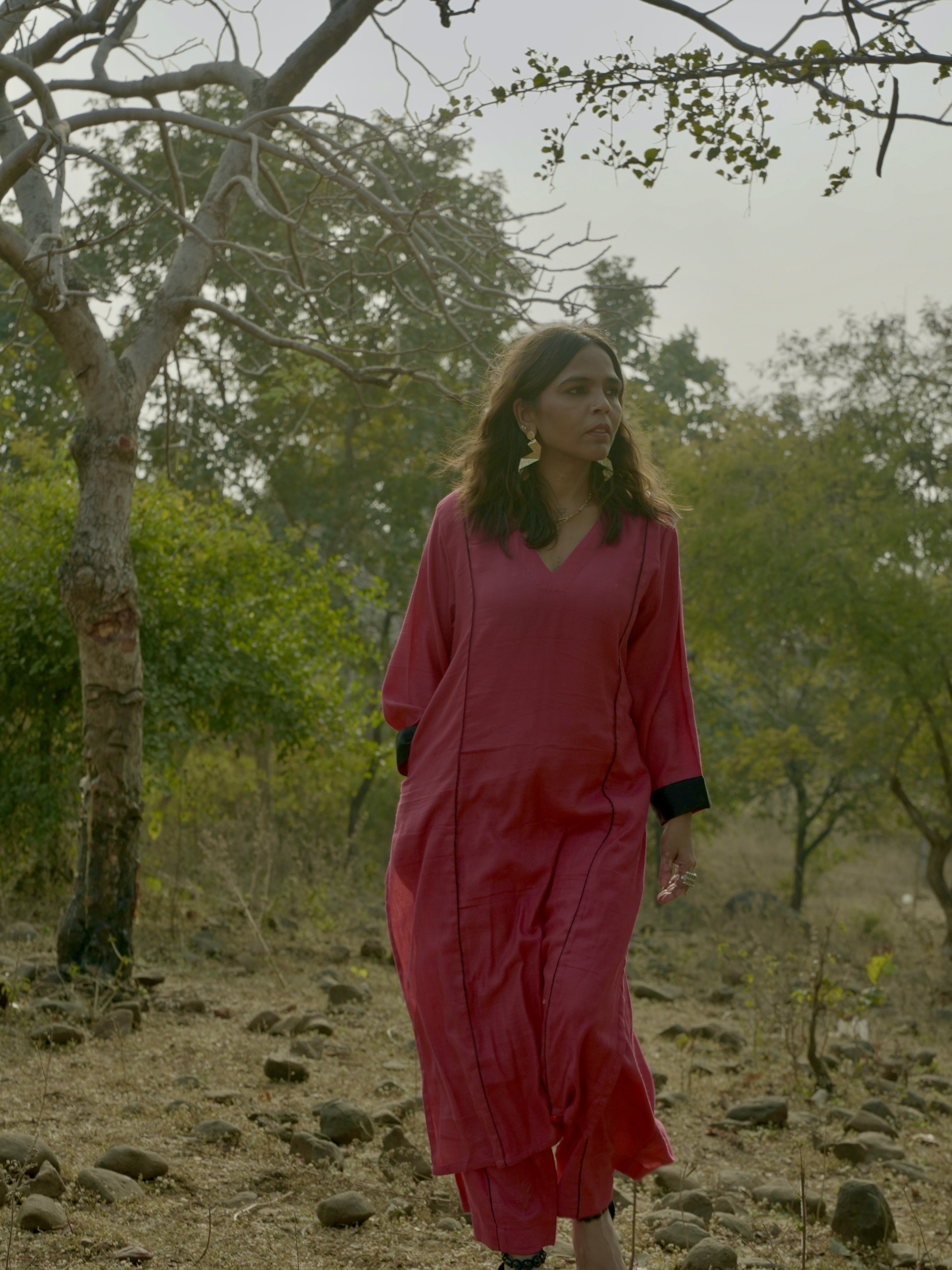 Pink Bamboo Cotton Salwar Suit Co-ord Set