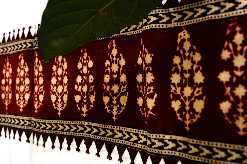 White & Red Curtains With Hand Embroidery(Made to order)