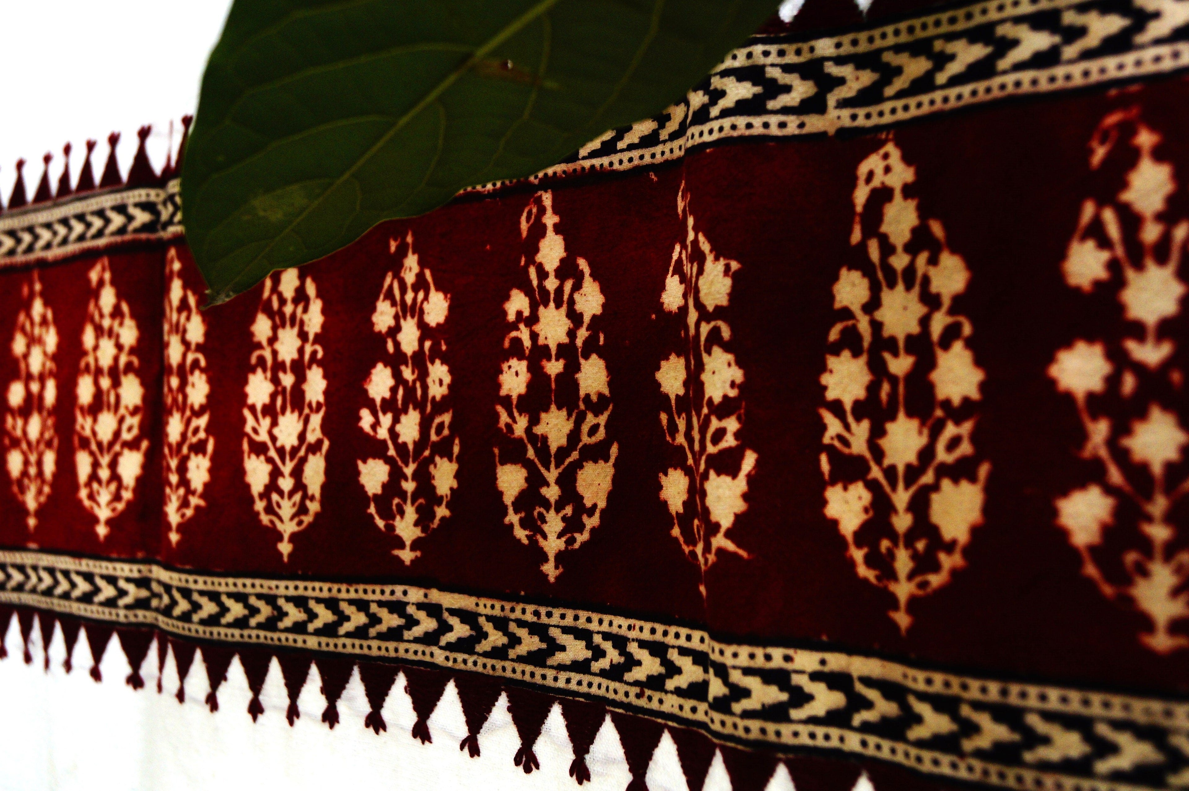 White & Red Curtains With Hand Embroidery(Made to order)