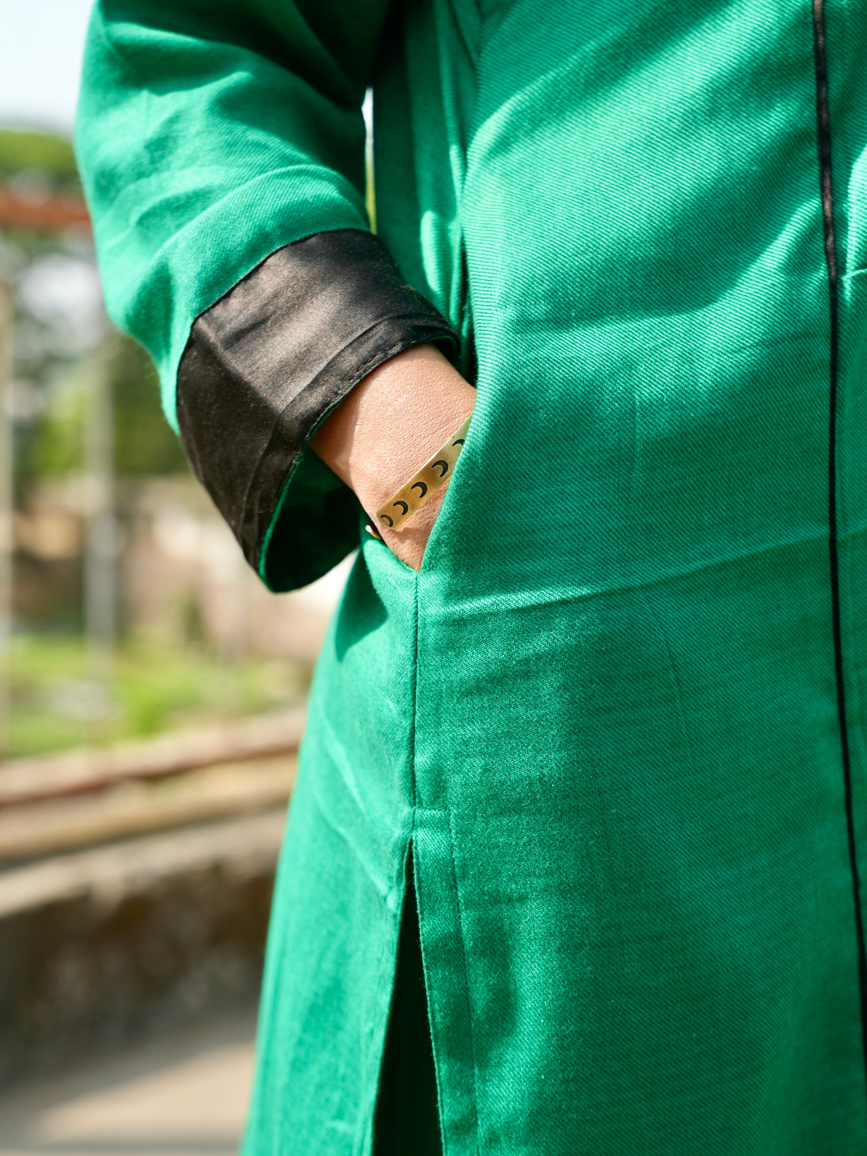 Green Bamboo Cotton Salwar Suit Co-ord Set