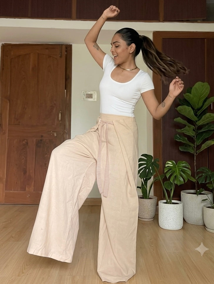Front Panel Tie-up Pants