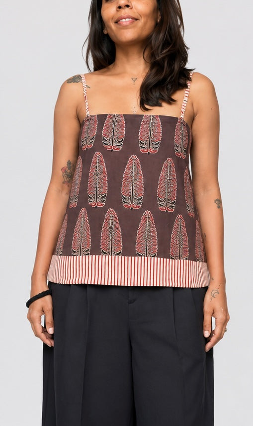 Handblock printed Backless Tops