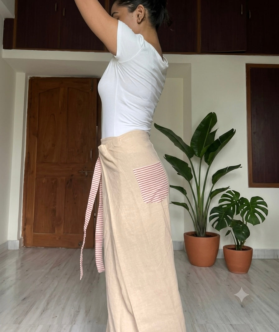 Front Panel Tie-up Pants