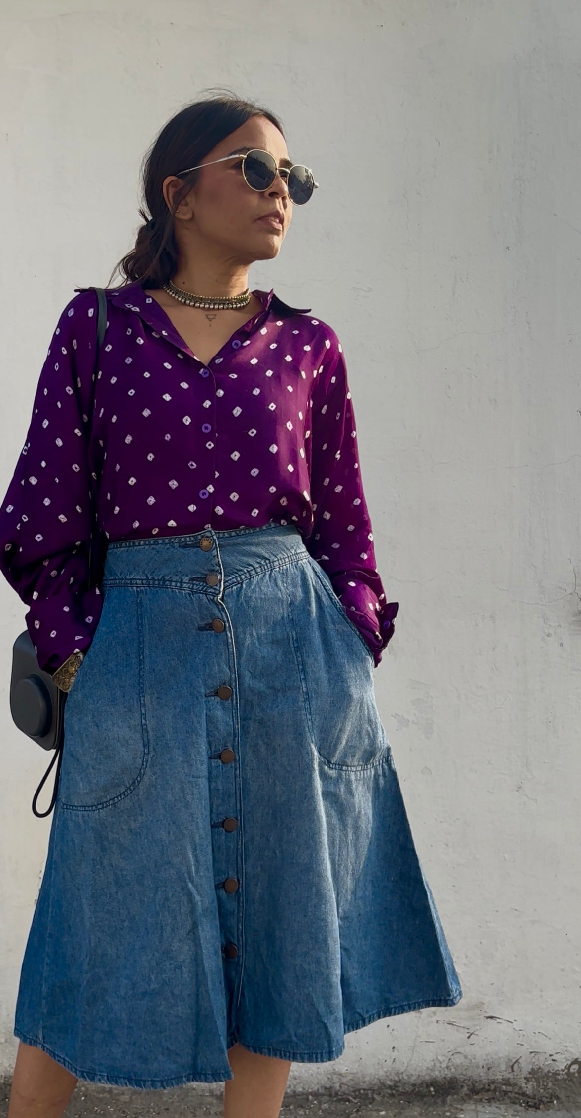 Modal Silk Bandhani Shirt