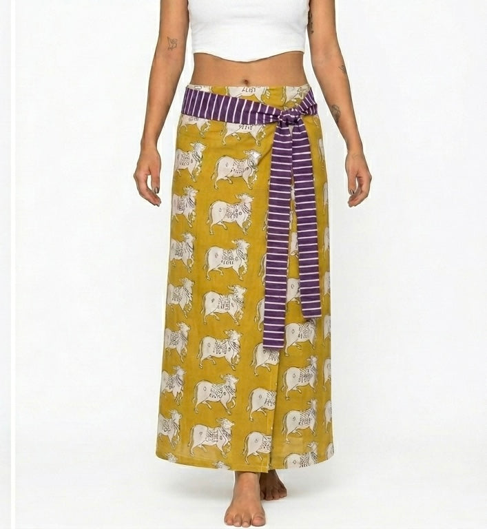 Shapeshifter one skirt, endless possibilities - Mustard & purple