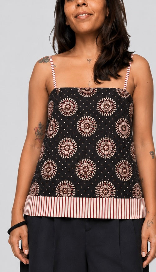 Handblock printed Backless Tops