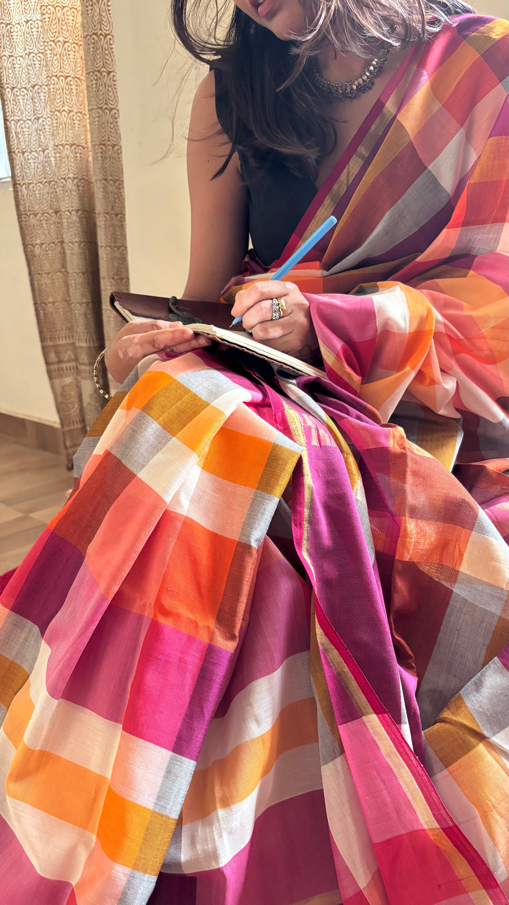 Handwoven Maheshwari Cotton Saree