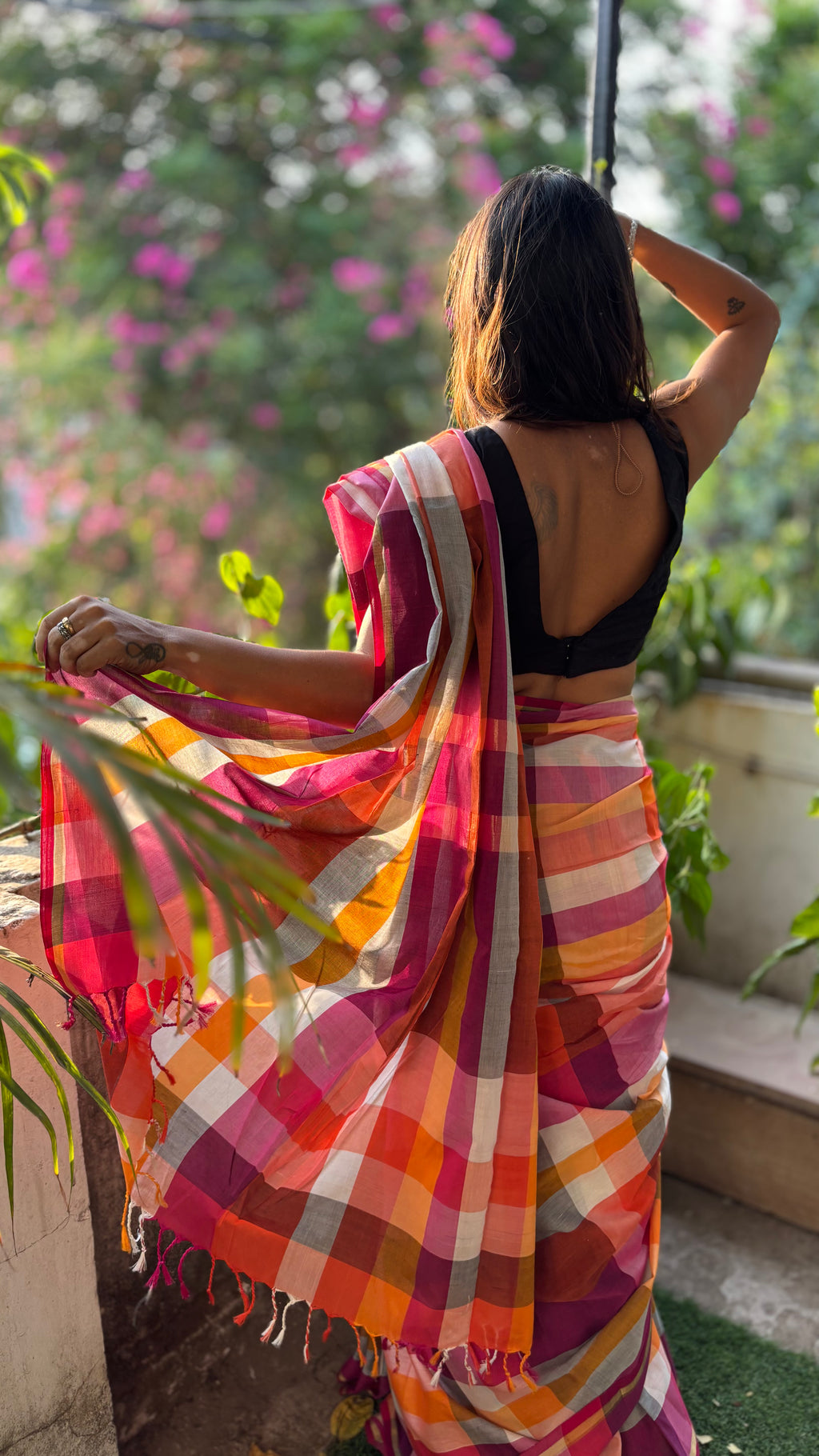 Handwoven Maheshwari Cotton Saree