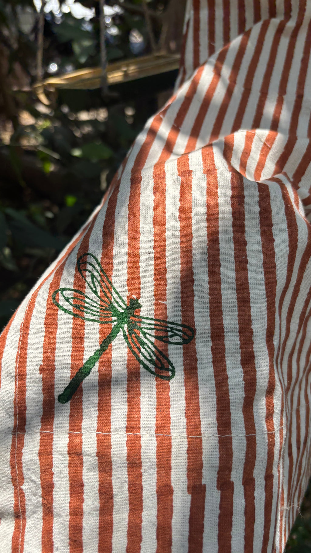 Brown Stripes Halter Dress