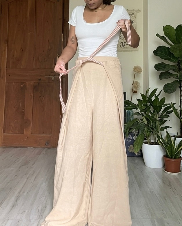 Front Panel Tie-up Pants