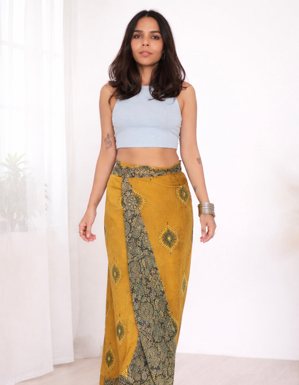 Shapeshifter one skirt, endless possibilities - Mustard