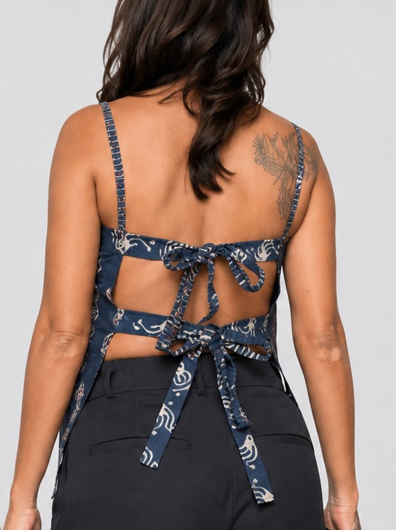Handblock printed Backless Tops
