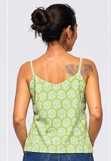 Handblock Printed Cotton Crop Top