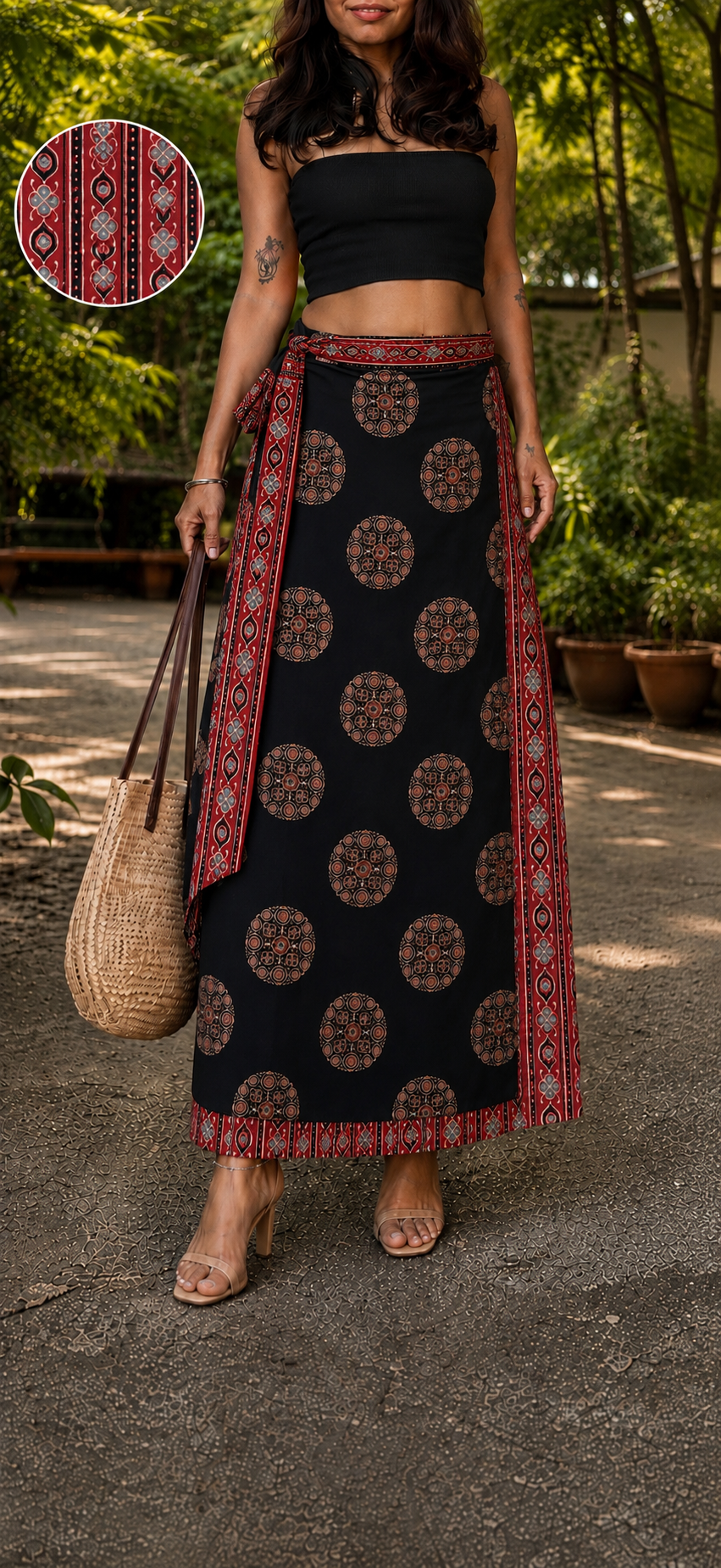 Black & Red Ajark - Shapeshifter Skirt