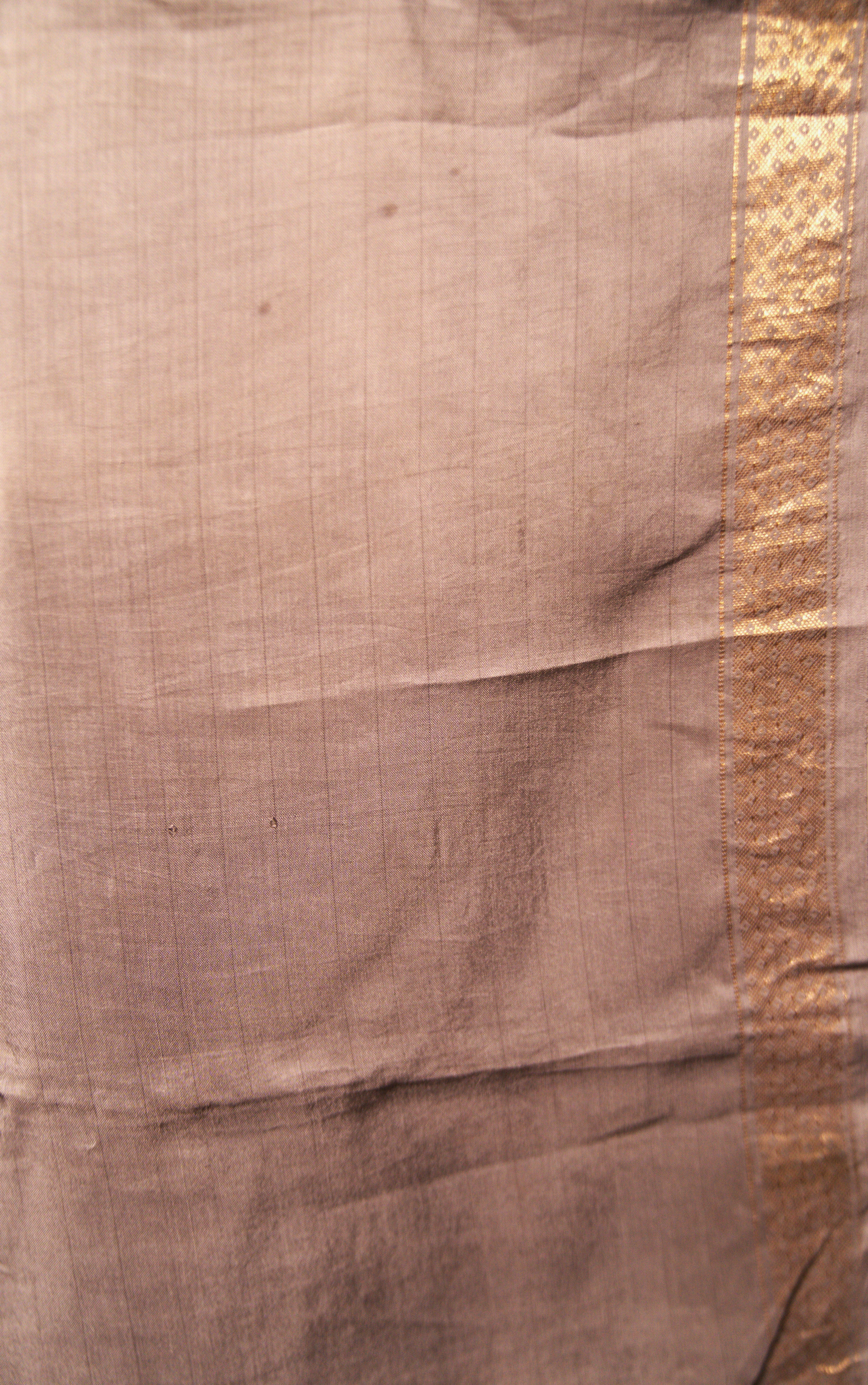 Sutrā  - Sari in Grey & Gold